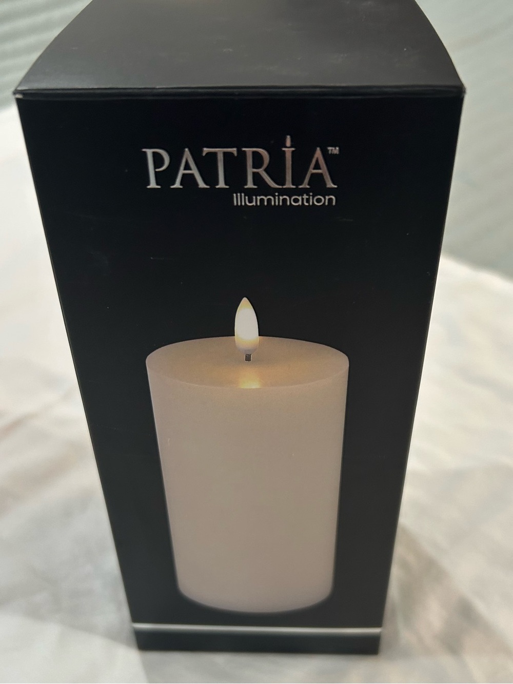 Patria  Illumination Ivory LED Pillar Candle with Flicker Flame